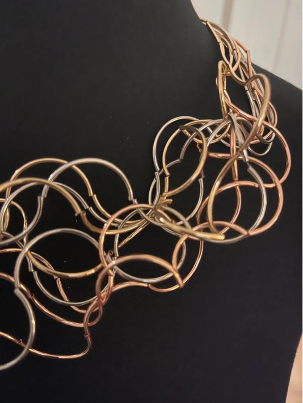 Multi-Color Abstract Loop Necklace - Picture 4 of 6